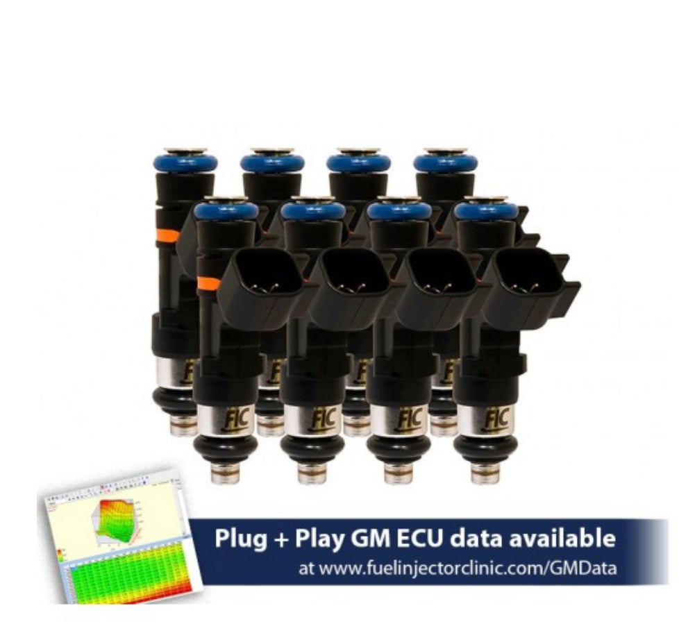 445CC (50 LBS/HR AT OE 58 PSI FUEL PRESSURE) FIC FUEL INJECTOR CLINIC INJECTOR SET FOR 4.8/5.3/6.0/6.2 TRUCK MOTORS ('07-'13) (HIGH-Z)